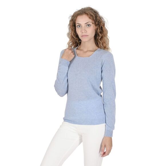 Crown of Edinburgh Cashmere Cashmere Crew Neck Jumper Long Sleeve Knitwear Women - Picture 6 of 7